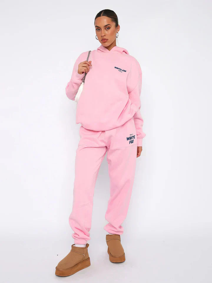 Luxe Cozy Collection | Trendy a pohodlný hoodie set pro dámy – superměkký svetr s tepláky