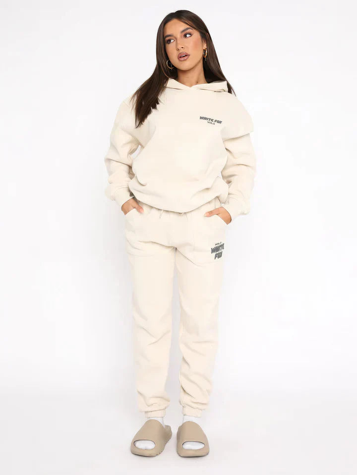 Luxe Cozy Collection | Trendy a pohodlný hoodie set pro dámy – superměkký svetr s tepláky