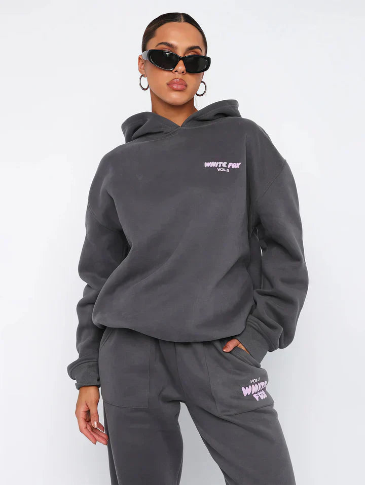Luxe Cozy Collection | Trendy a pohodlný hoodie set pro dámy – superměkký svetr s tepláky