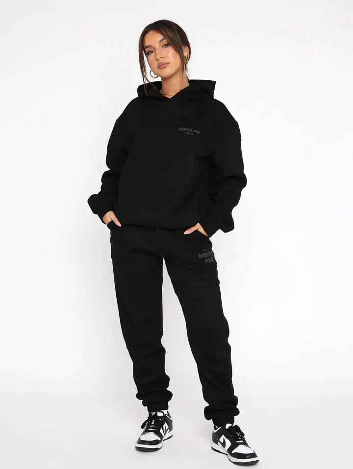 Luxe Cozy Collection | Trendy a pohodlný hoodie set pro dámy – superměkký svetr s tepláky