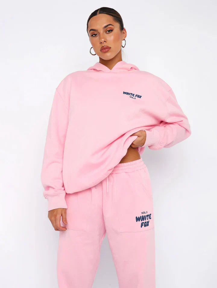 Luxe Cozy Collection | Trendy a pohodlný hoodie set pro dámy – superměkký svetr s tepláky