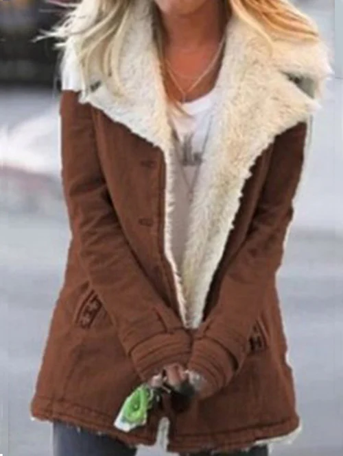 Dina - Kožená sherpa bunda s příjemnou fleecovou podšívkou a trendy vintage stylem pro ženy