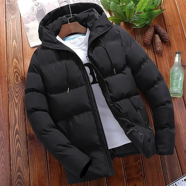 Stylový prošívaný zimní kabát pro muže