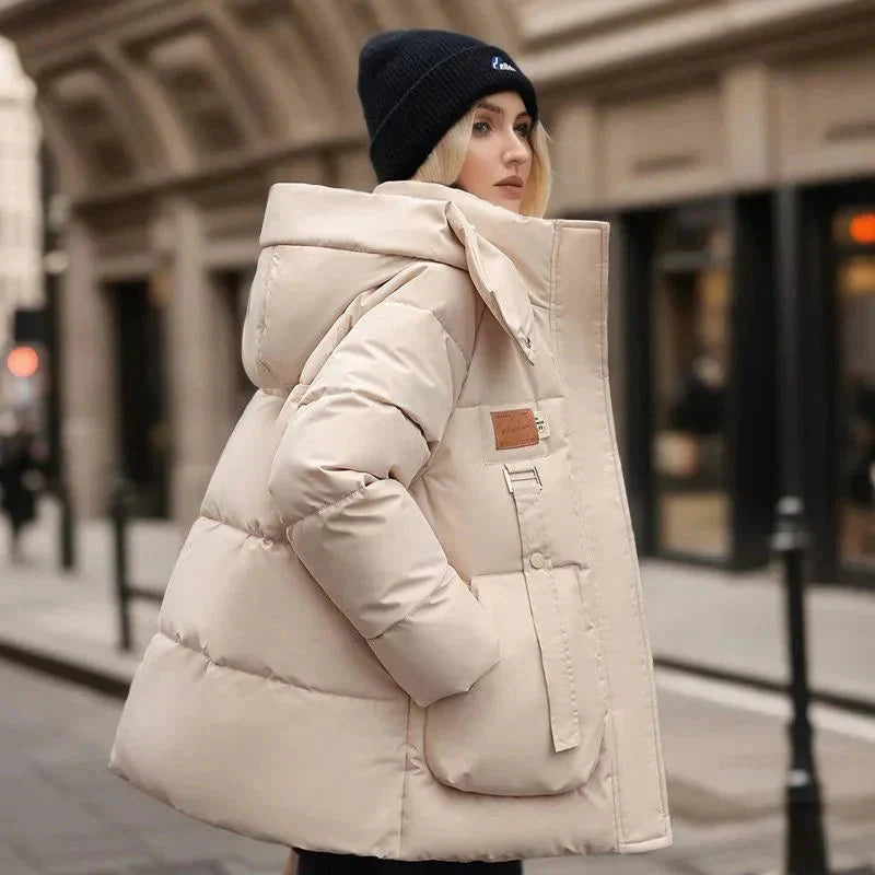 Isabelle - Luxe Gewatteřená Zimní Bunda s Vysokým Límcem | Komfortní a Trendy pro Chladné Měsíce