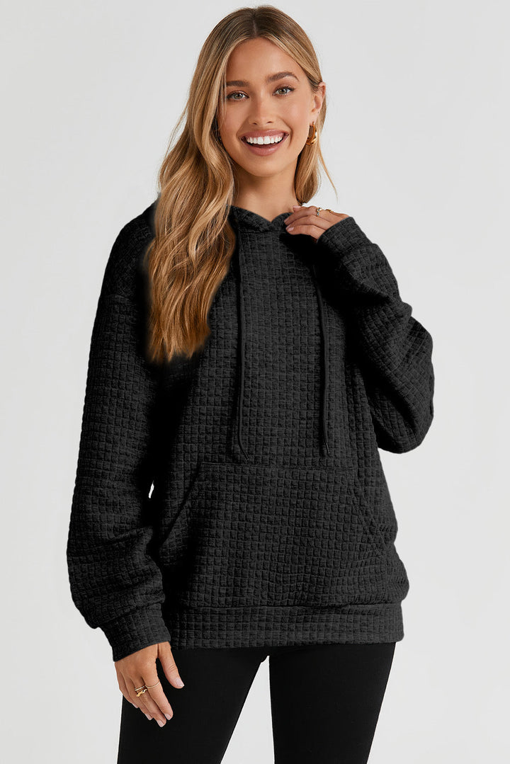 Jane - Trendy Waffle Knit Hoodie pro každodenní pohodlí