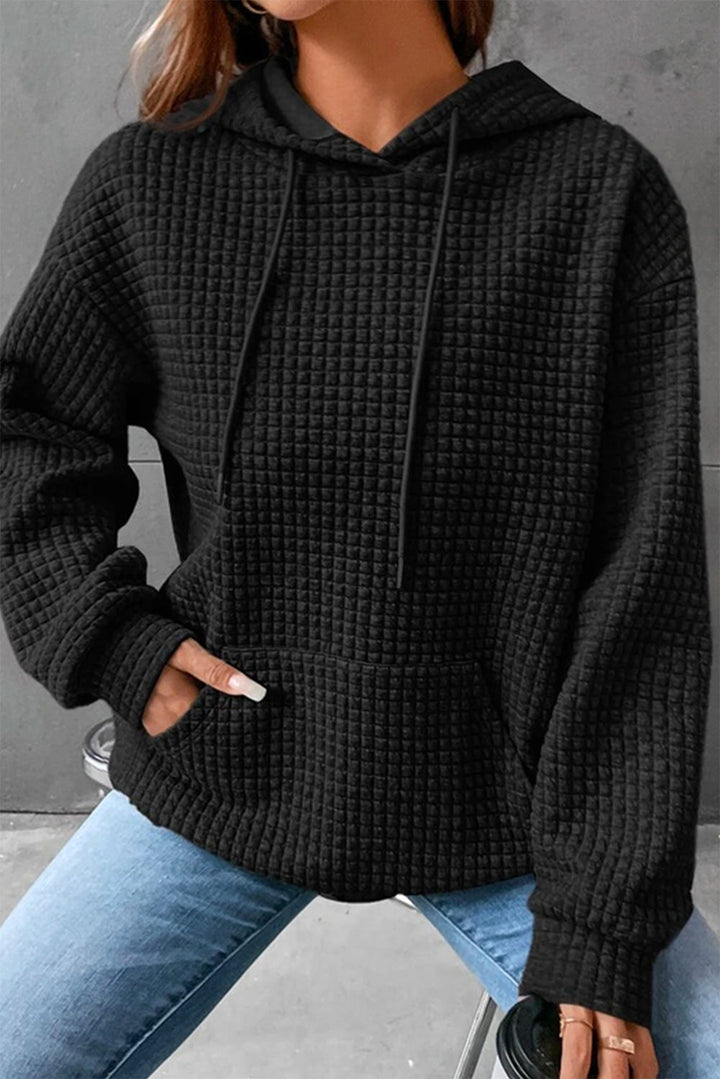 Jane - Trendy Waffle Knit Hoodie pro každodenní pohodlí