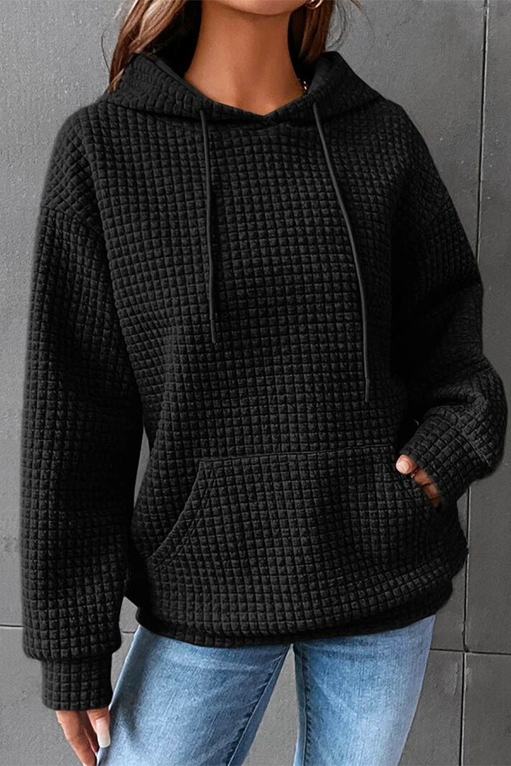 Jane - Trendy Waffle Knit Hoodie pro každodenní pohodlí