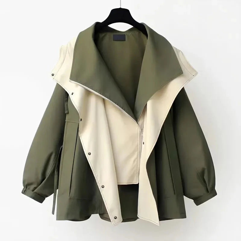 Jane | Chic dvoubarevný trenčkot