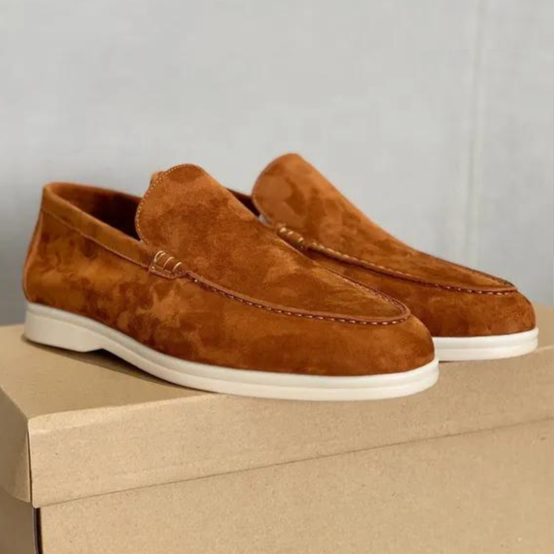 Elegantní pánské polomatné mokasíny Lorenzo pro nadčasový styl