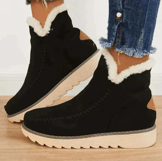 Cozy Collection | Mila - Luxusní teplé zimní kotníkové boty s huňatou podšívkou pro dámy