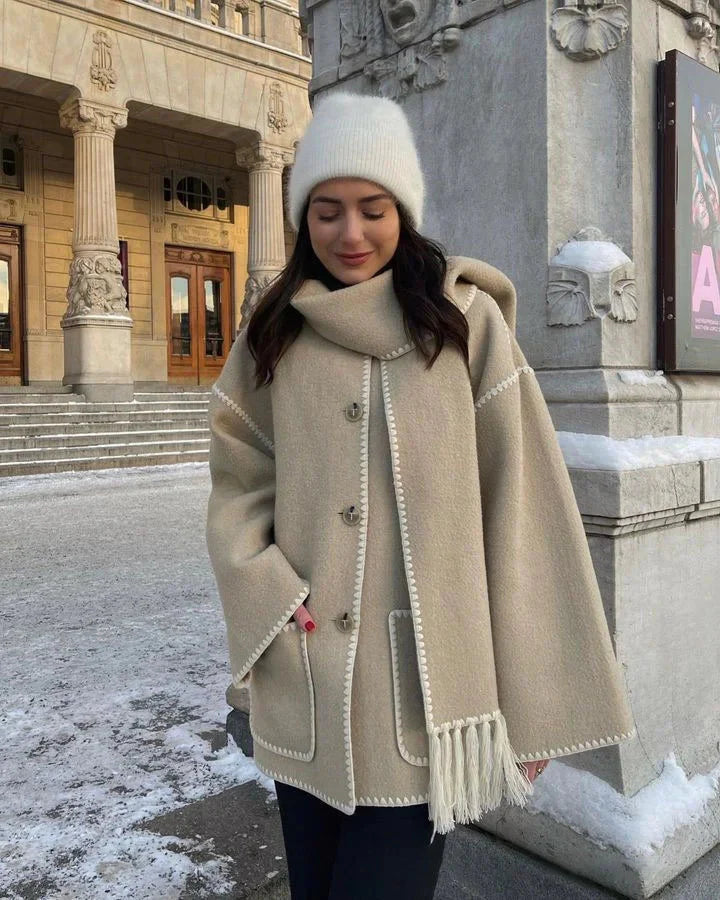 Stella - Elegantní Vlněný Plášť