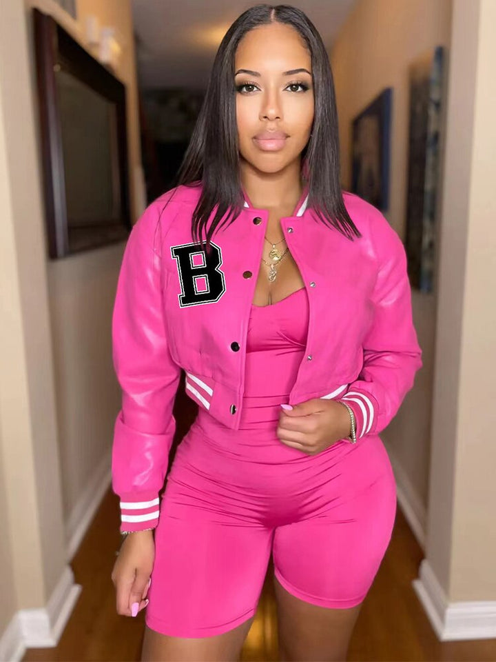 Dámský varsity bomber jacket pro trendy vzhled