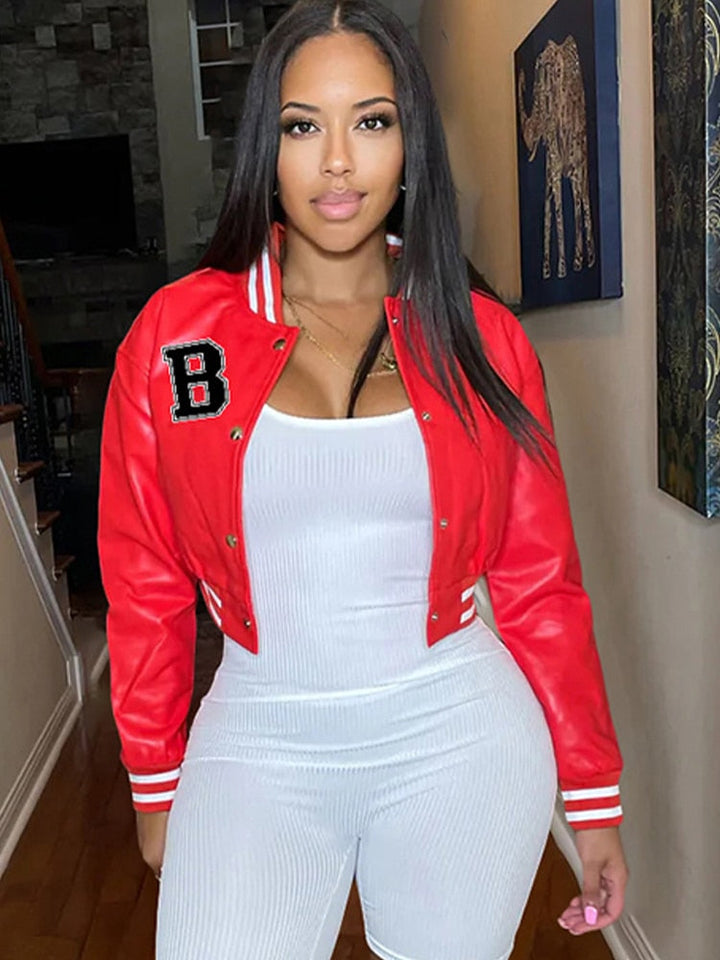Dámský varsity bomber jacket pro trendy vzhled