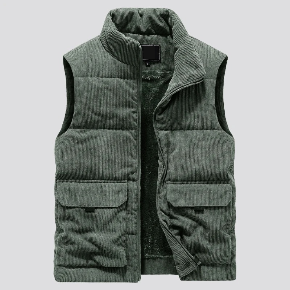 Stylová manšestrová vesta pro muže