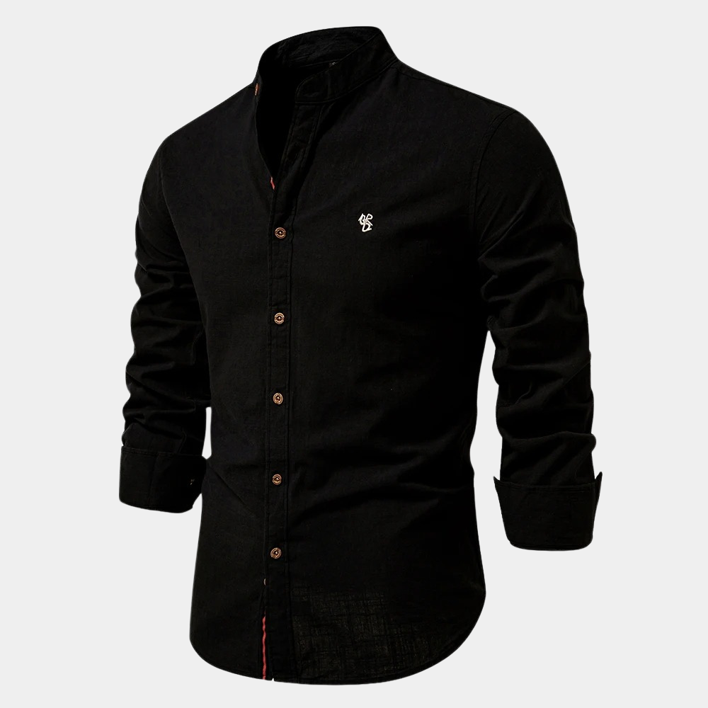 Stylová pánská polokošile ve stylu denim-chino