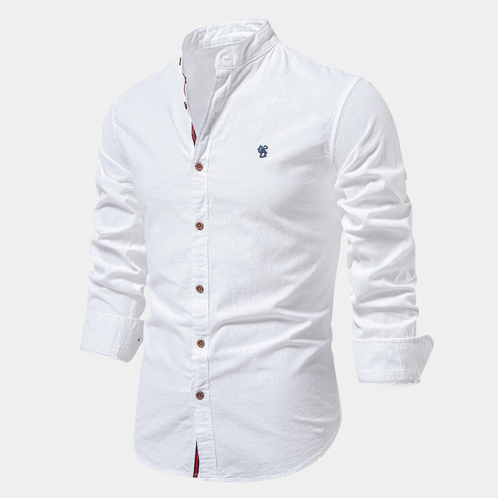 Stylová pánská polokošile ve stylu denim-chino