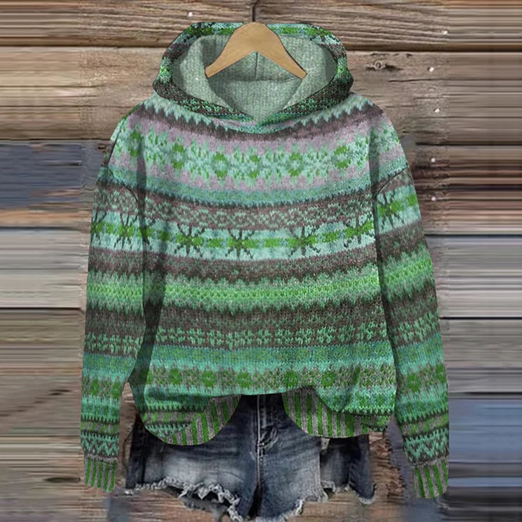 Vintage Ethnic Hoodie pro ženy