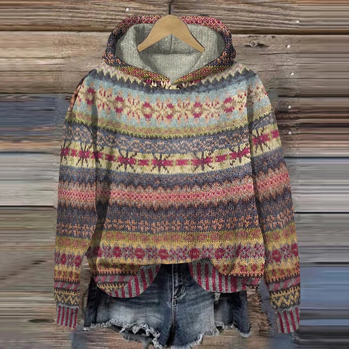 Vintage Ethnic Hoodie pro ženy