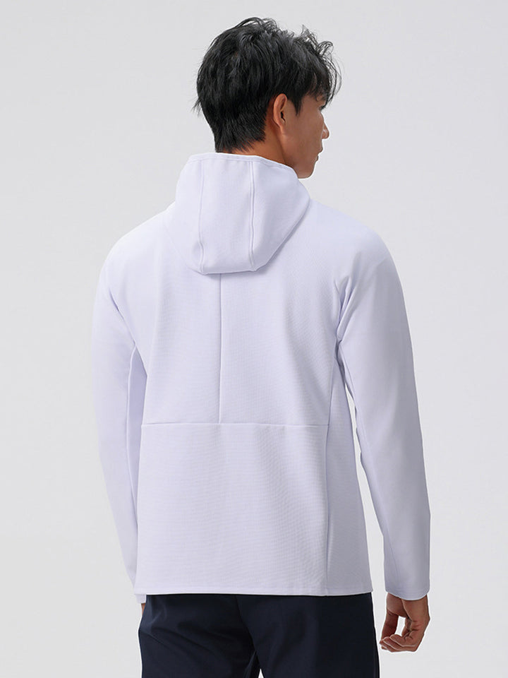 Stylová minimalistická pánská mikina s kapucí na zip