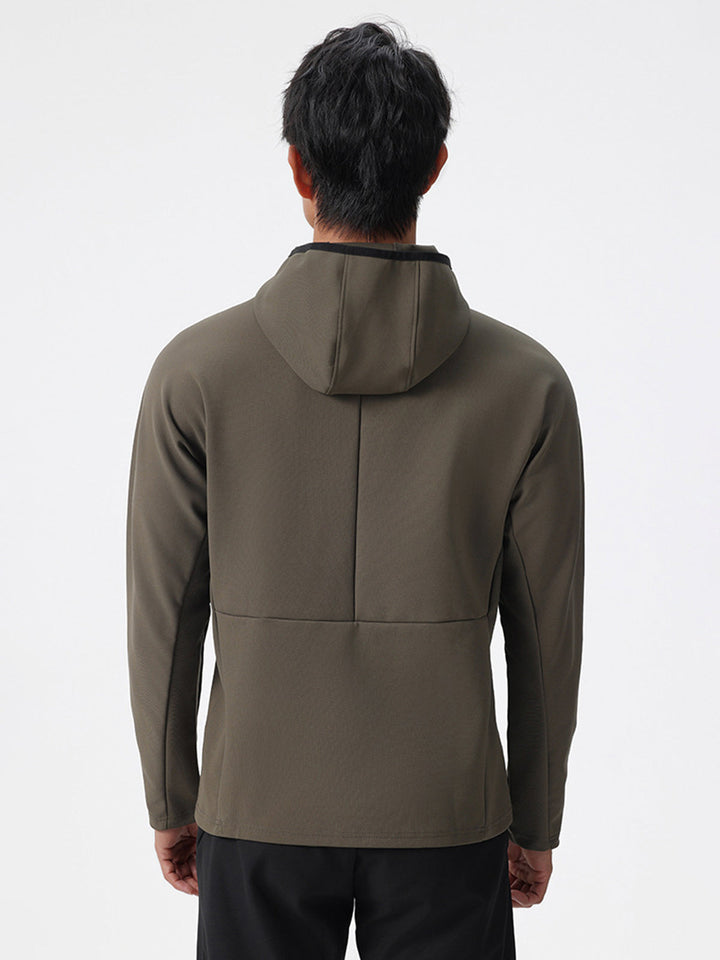 Stylová minimalistická pánská mikina s kapucí na zip
