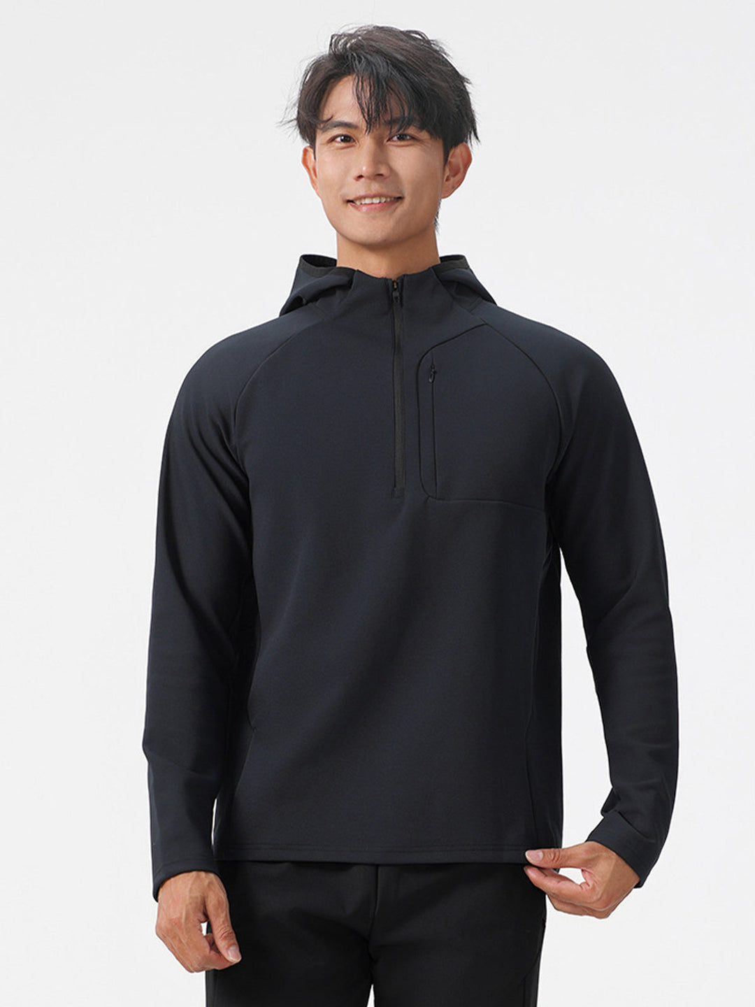 Stylová minimalistická pánská mikina s kapucí na zip