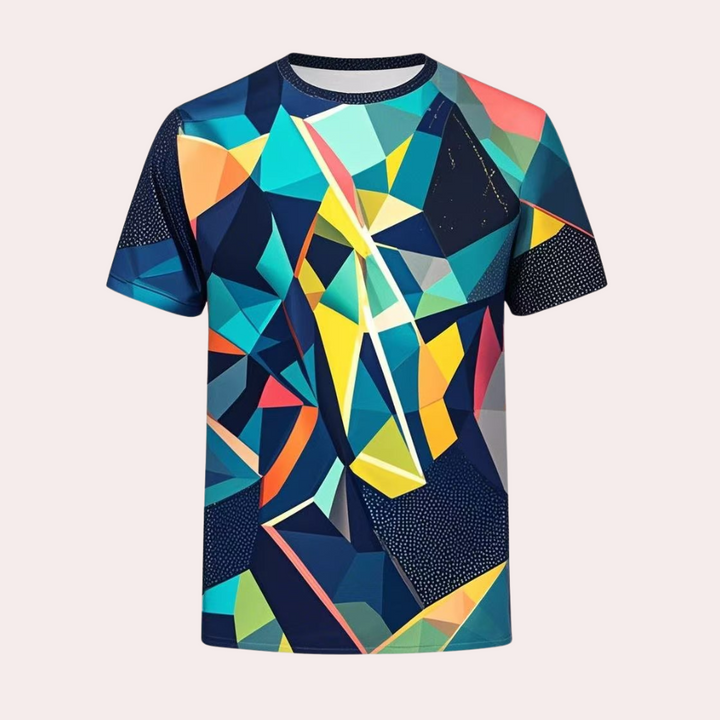 Pánská košile s moderním geometrickým vzorem - pozvedněte svůj styl!