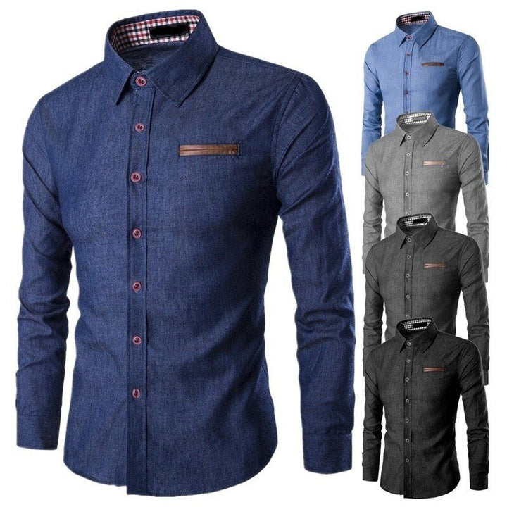 Stylová pánská polokošile z moderního denimu