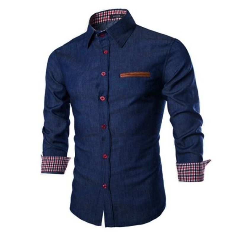 Stylová pánská polokošile z moderního denimu