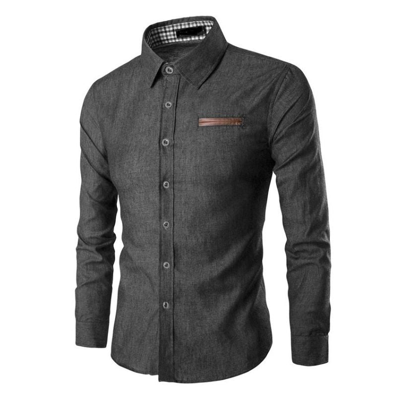 Stylová pánská polokošile z moderního denimu