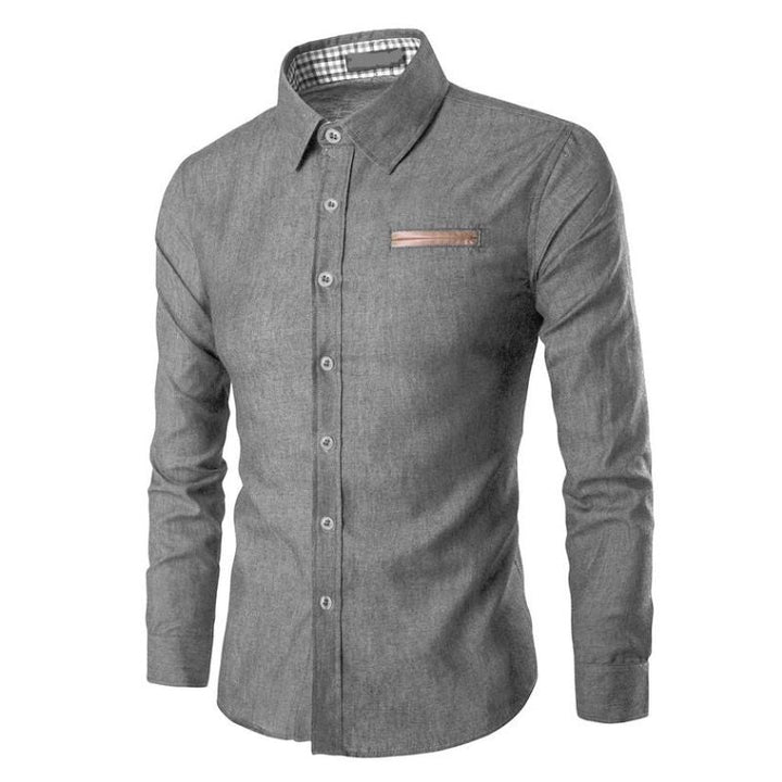 Stylová pánská polokošile z moderního denimu