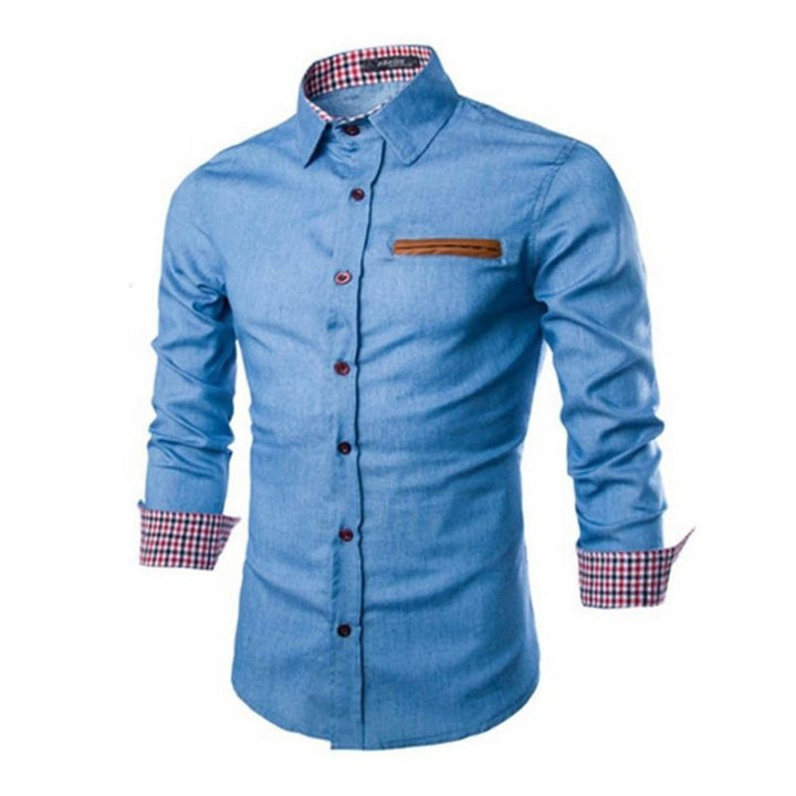 Stylová pánská polokošile z moderního denimu