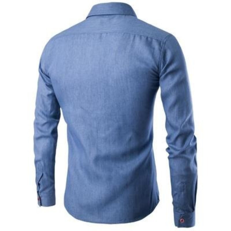 Stylová pánská polokošile z moderního denimu