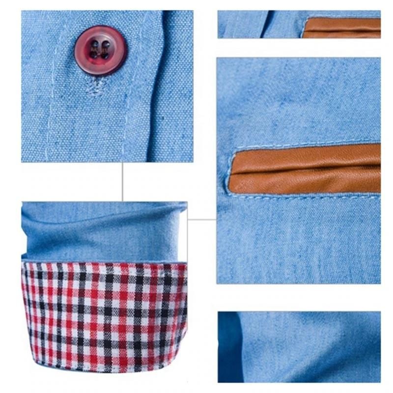 Stylová pánská polokošile z moderního denimu