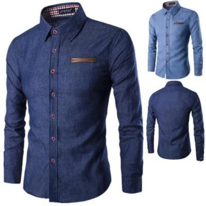 Stylová pánská polokošile z moderního denimu
