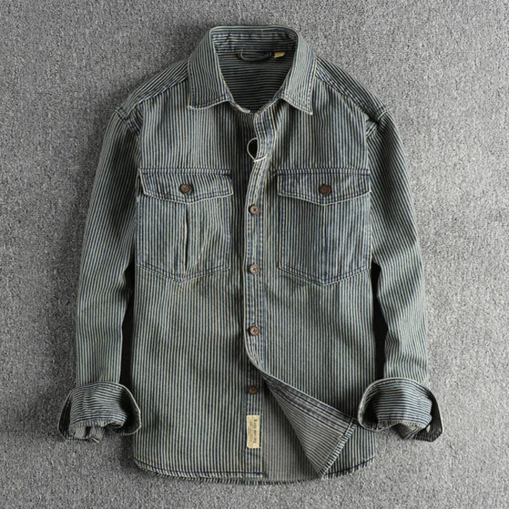 Pánská polokošile s dlouhým rukávem Vintage pro nadčasový vzhled