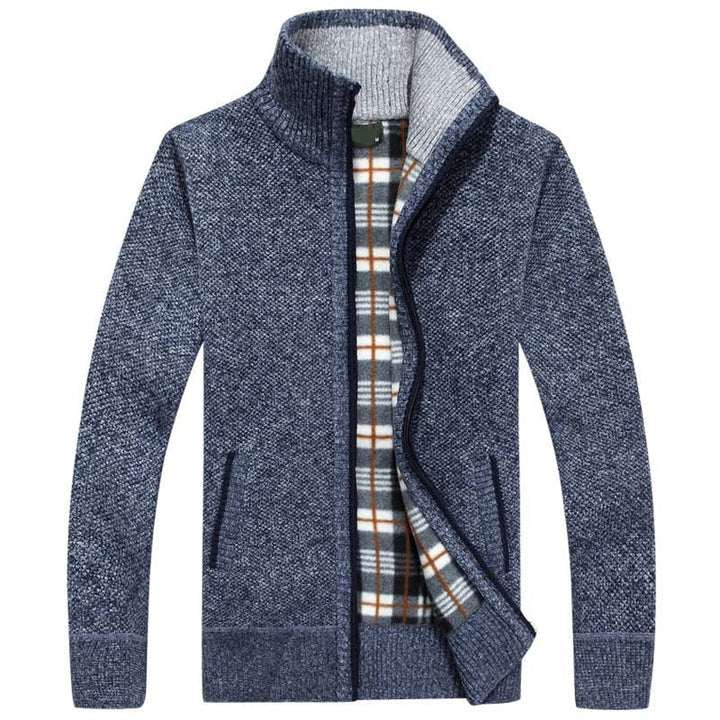 Hugo - Stylová pletená bunda s teplou podšívkou Sherpa