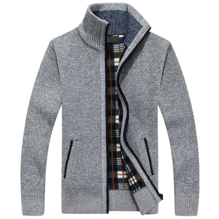 Hugo - Stylová pletená bunda s teplou podšívkou Sherpa