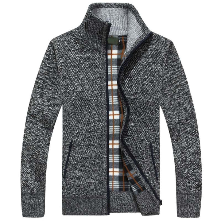 Hugo - Stylová pletená bunda s teplou podšívkou Sherpa