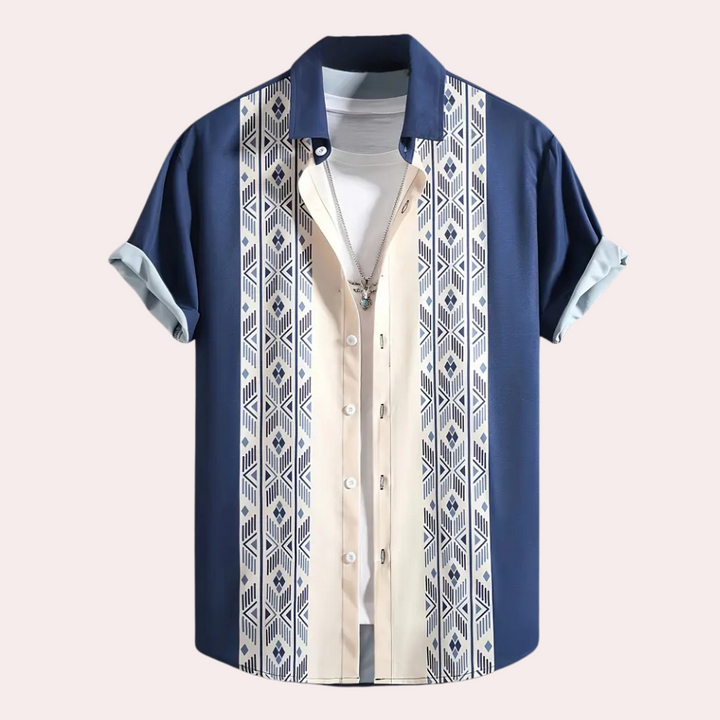 Stylová pánská košile s jedinečným etnickým vzorem