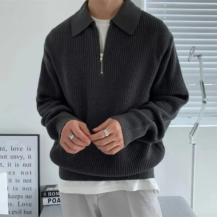 Stylový pánský světr s límcem pro nadčasový vzhled
