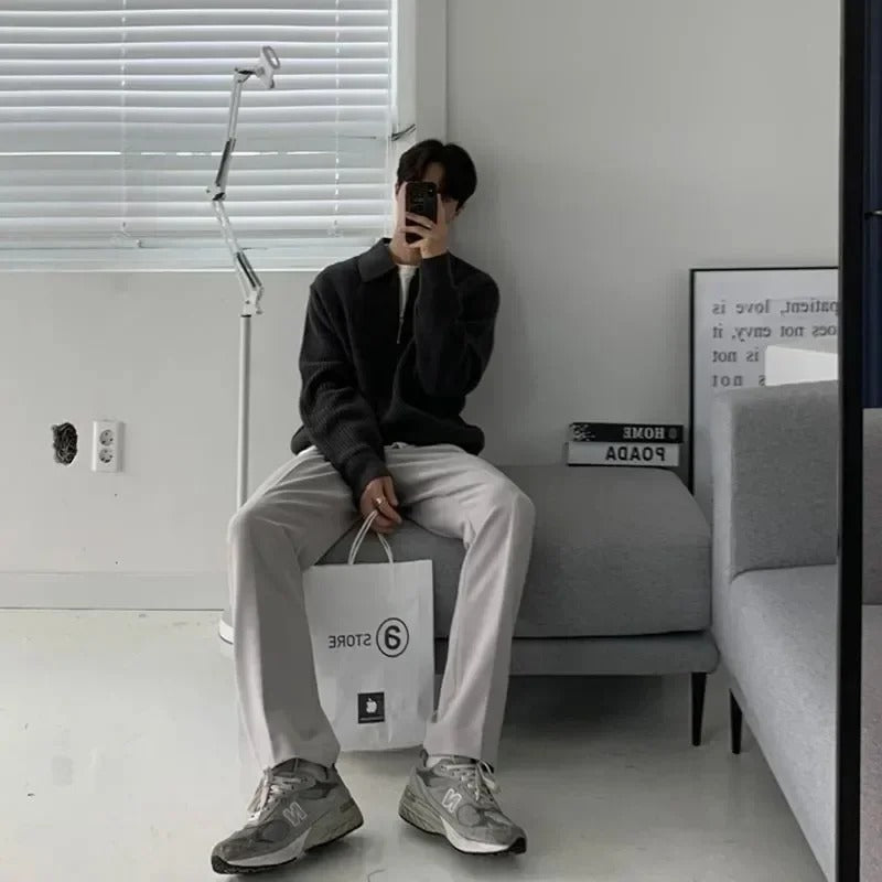 Stylový pánský světr s límcem pro nadčasový vzhled