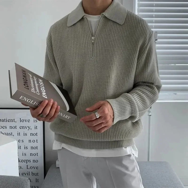 Stylový pánský světr s límcem pro nadčasový vzhled
