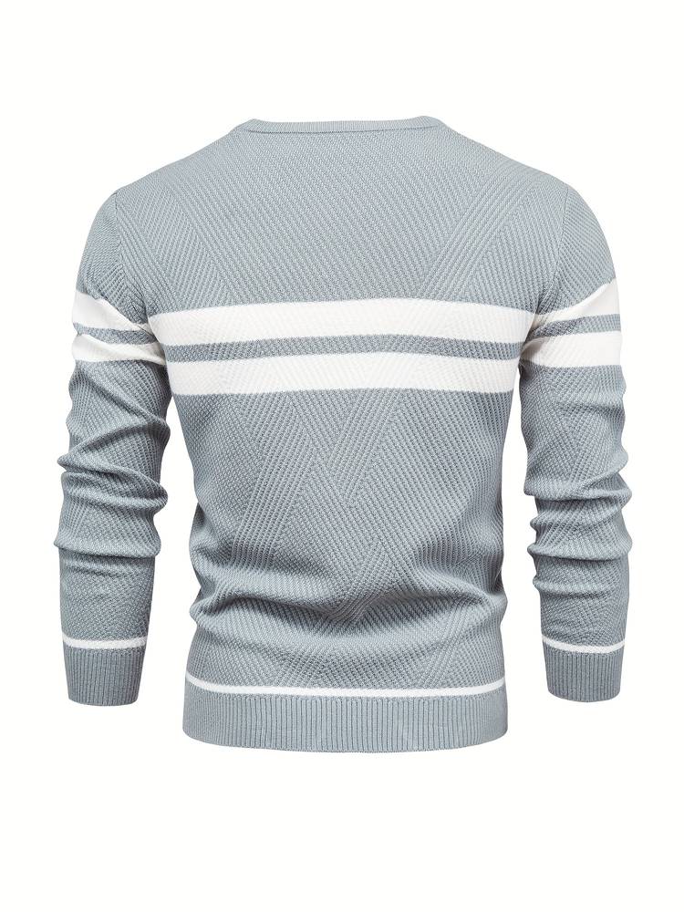 Nadčasový pánský světr s dlouhými rukávy pro elegantní vzhled