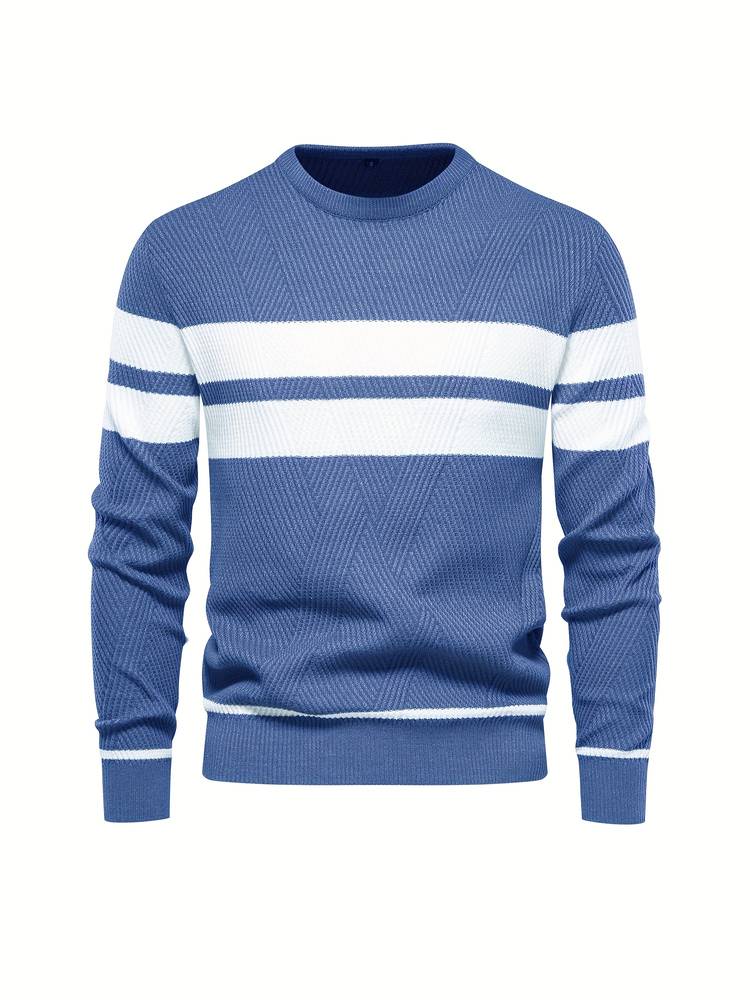 Nadčasový pánský světr s dlouhými rukávy pro elegantní vzhled