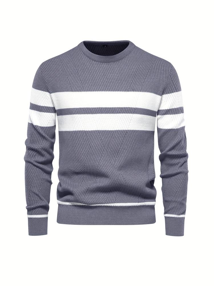 Nadčasový pánský světr s dlouhými rukávy pro elegantní vzhled