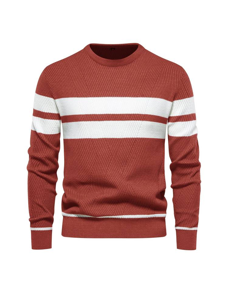 Nadčasový pánský světr s dlouhými rukávy pro elegantní vzhled