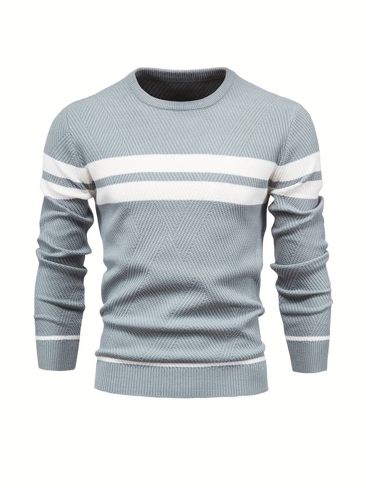 Nadčasový pánský světr s dlouhými rukávy pro elegantní vzhled