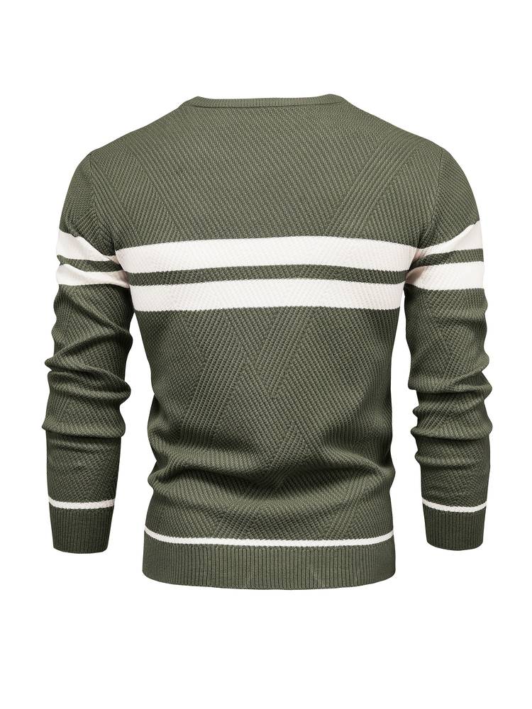 Nadčasový pánský světr s dlouhými rukávy pro elegantní vzhled