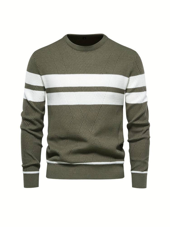 Nadčasový pánský světr s dlouhými rukávy pro elegantní vzhled
