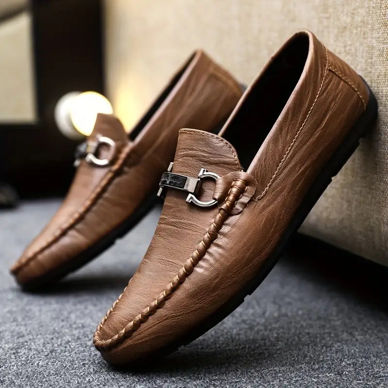 Elegantní pánské kožené mokasíny
